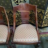 Suite of 4 Gondola Chairs in Mahogany Empire