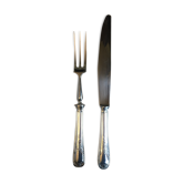 Silver metal service cover