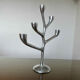Modernist candle holder, free form, cast aluminum 70s