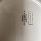 Deep iron earthenware plate Digoin Sarreguemines, "Cordoue" service
