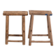 Pair of antique stools for bedside tables (circa 1900). Set of 2 pieces