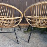 Vintage rattan lounge set