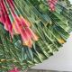 Abat-jour plissé à motif floral
