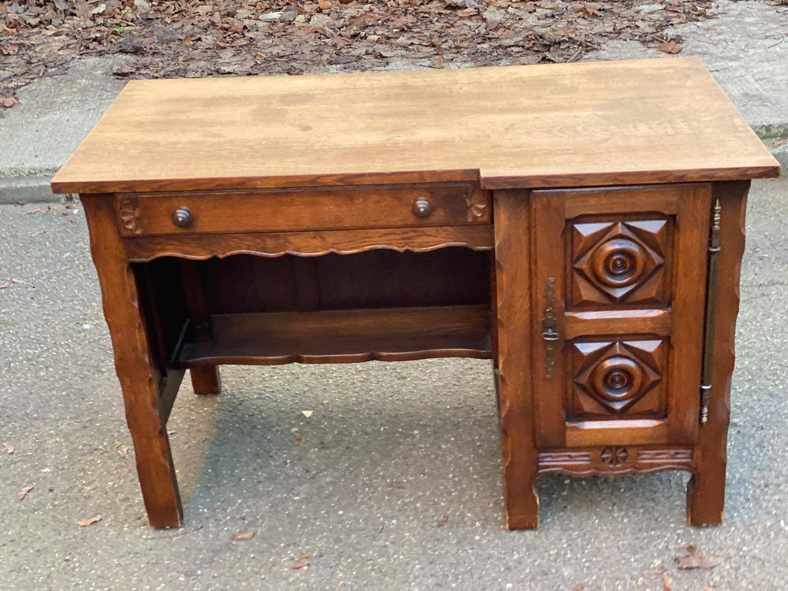 Spanish desk from the 19th century in solid wood 120x65cm