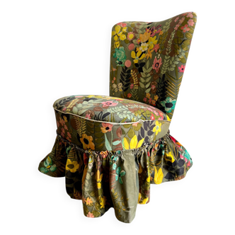 Chaise de cocktail florale vintage/siège simple/fauteuil