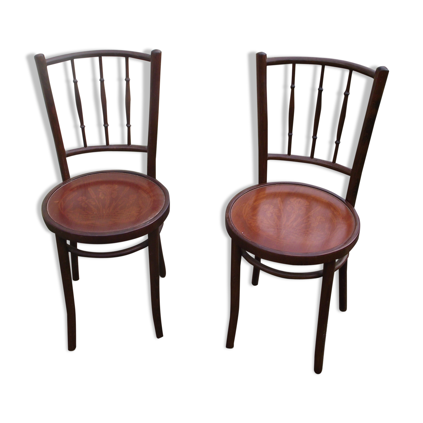 Pair lounge chairs wood from the 50/60