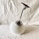 Art Deco pendant light in white opaline