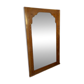 Grand miroir ancien en loupe de bois et nacre – Style Art déco