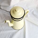 Vintage yellow enamelled coffee maker