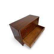 Commode en noyer burl art déco italien, années 1850.