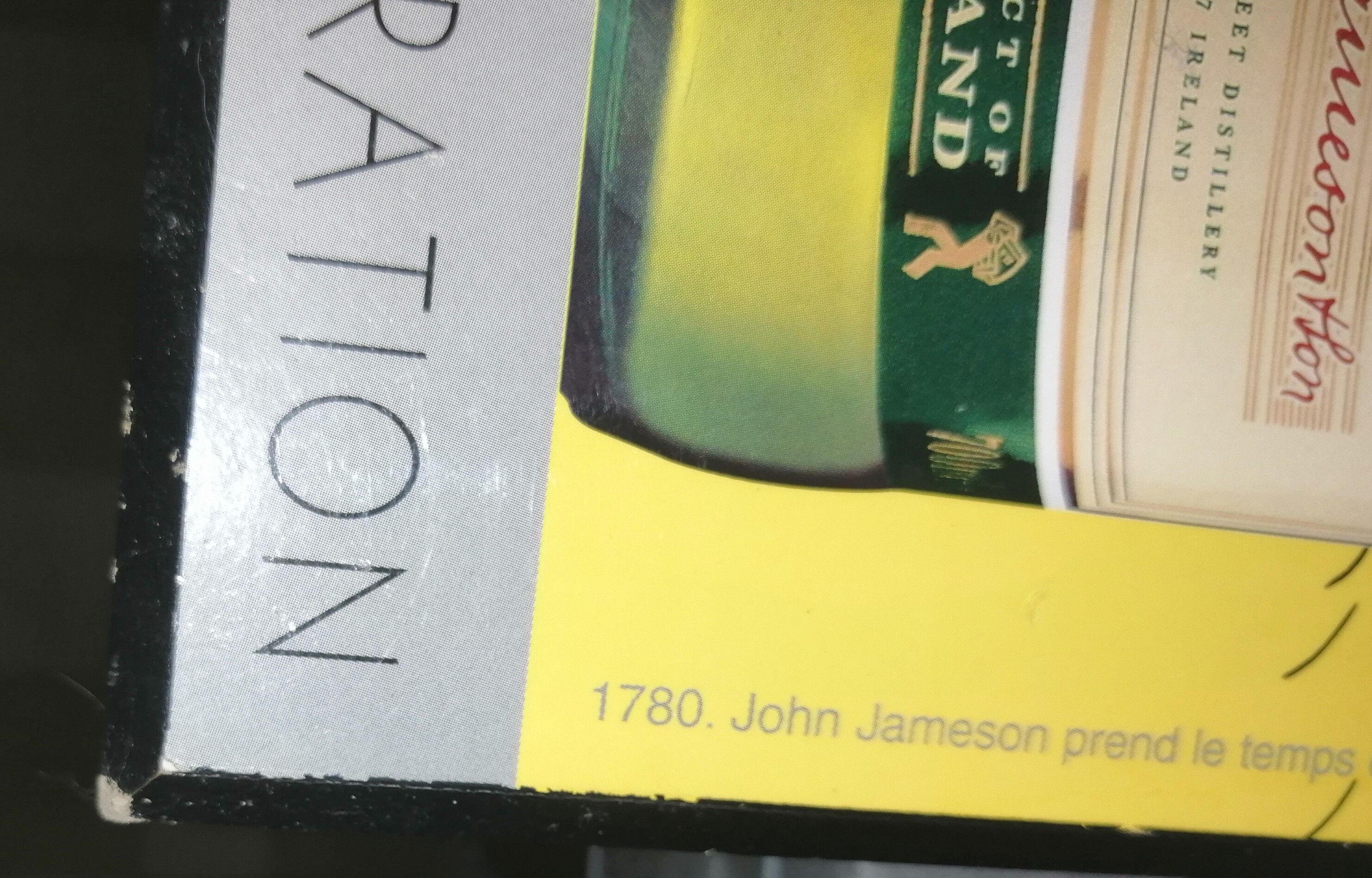 Vintage Jameson Ted Benoit wooden advertising plate