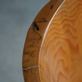 Chaise en souche en bouleau massif par un ébéniste suédois, Wabi Sabi, années 1950