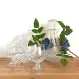 Service à cognac - verres - carafe - longchamp - cristal d’arques  - vintage