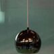 Lampe suspendue vintage sphère chromée, lampe œil de l'ère spatiale
