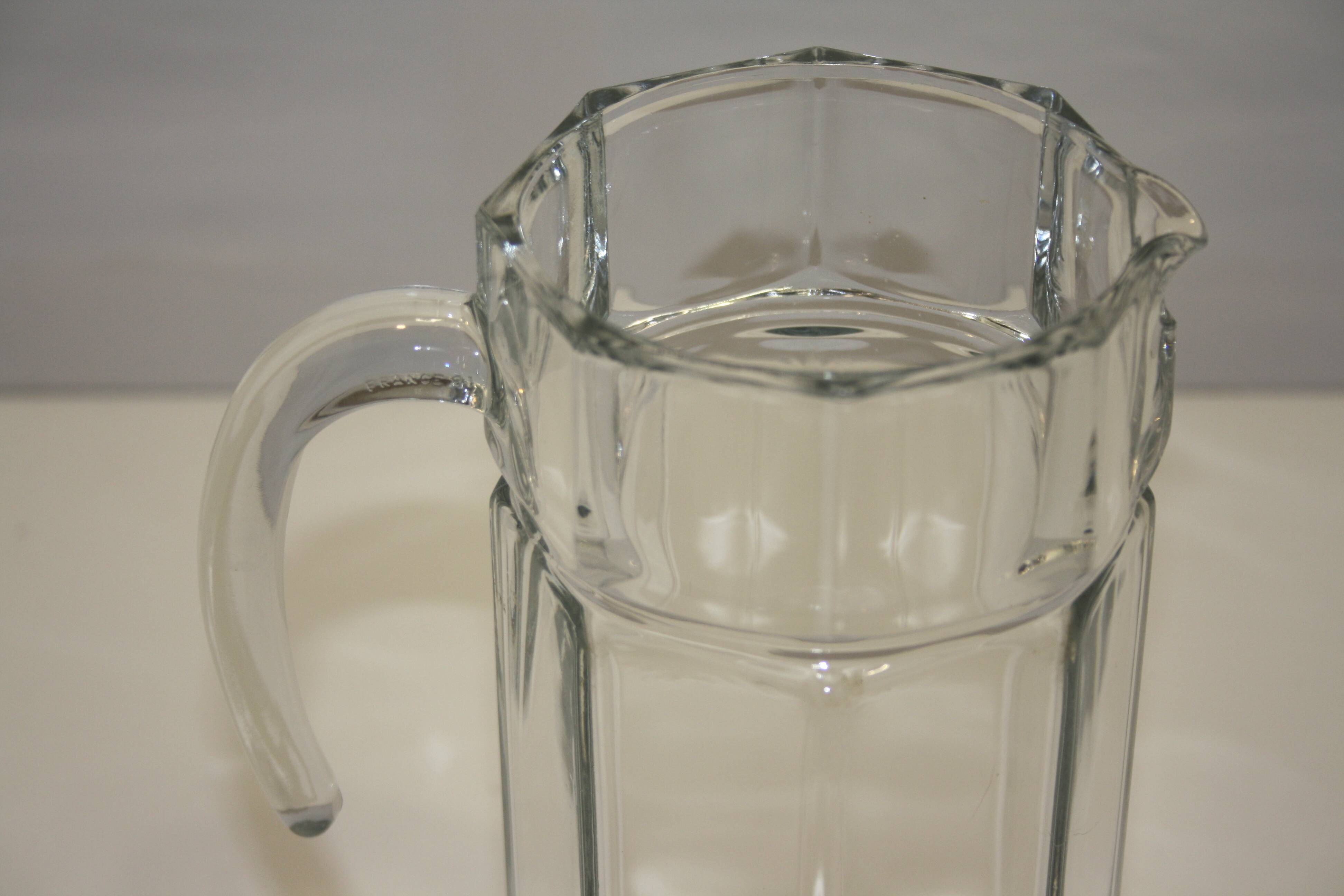 Vintage glass water pitcher
