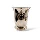 Silver-plated champagne bucket with ring handles.