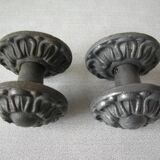 Set of 2 cast iron metal door handles 7.3 cm old door locksmith