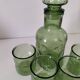 Carafe and matching tumblers in molded glass
