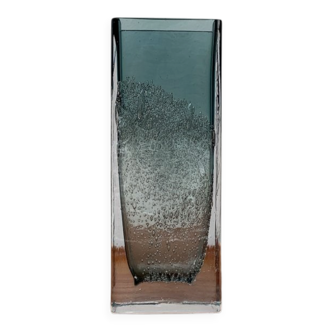 Mid-Century Vase in German Glass Block, 1960s