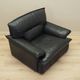 Leather armchair, Italian design, 1960s, production: Italy