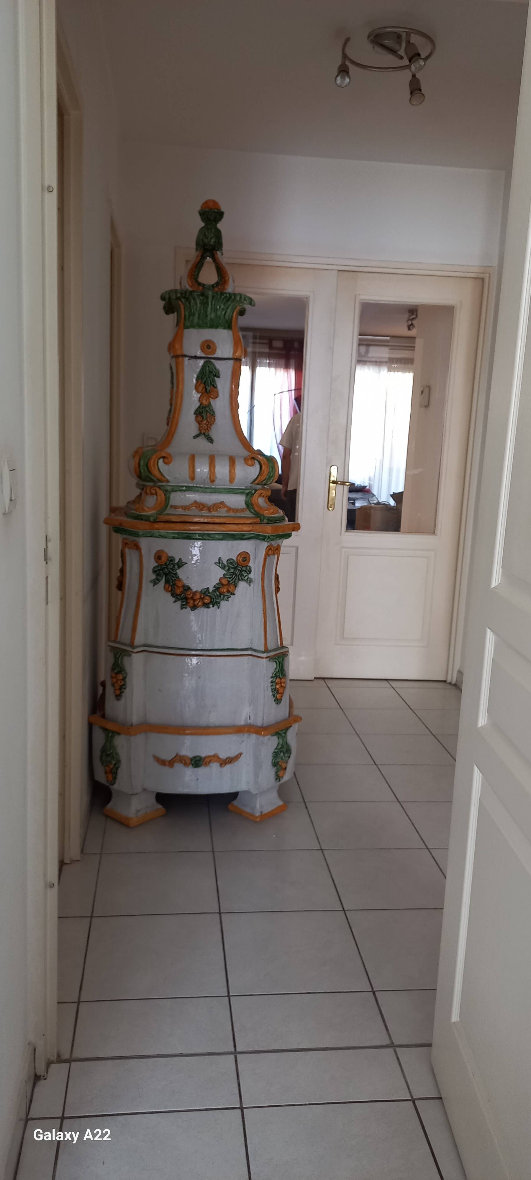 Austrian ceramic stove from the late 20th century.