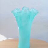 Light aqua murano glass vase