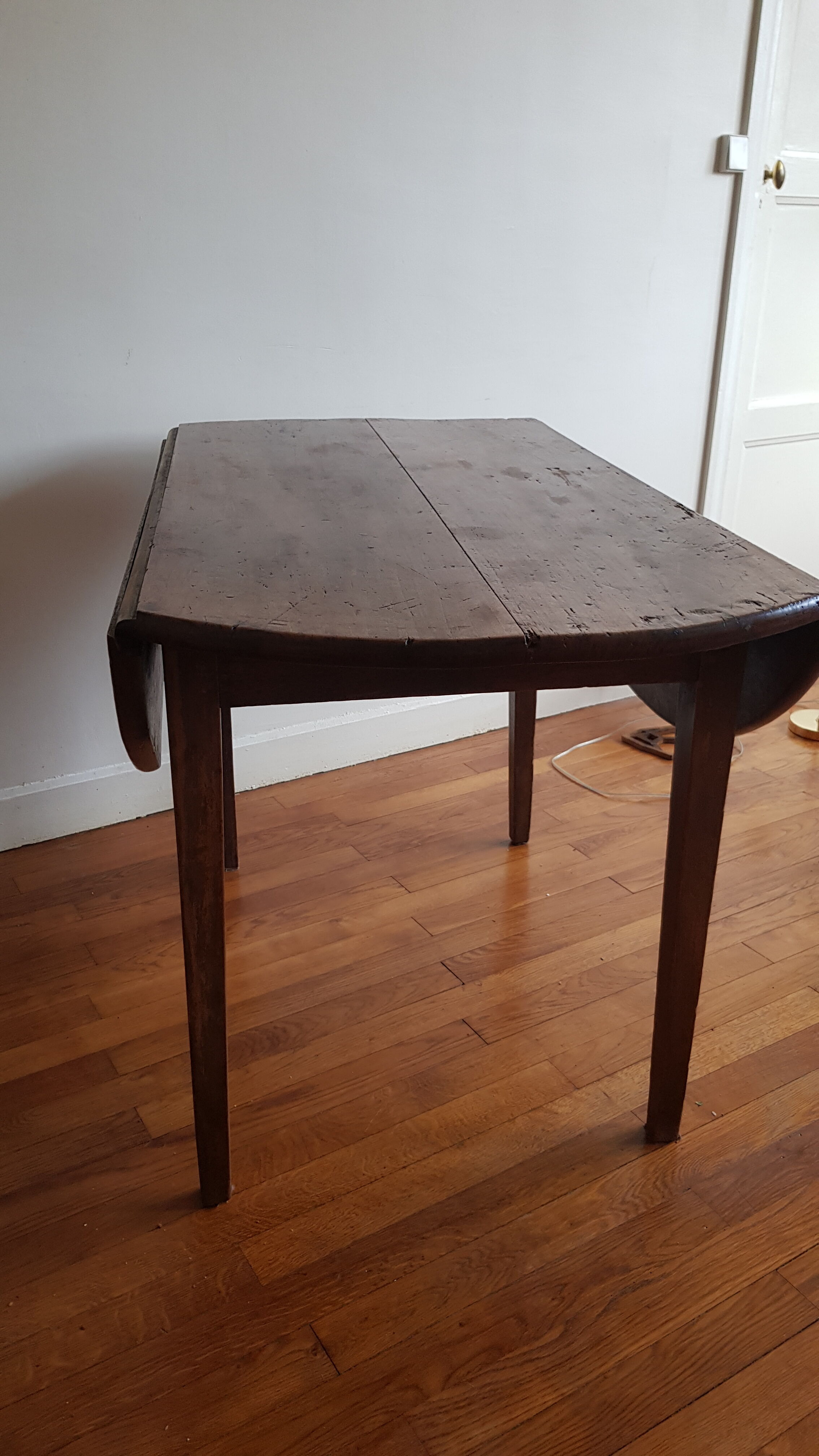 Table ronde bois rabats | Selency