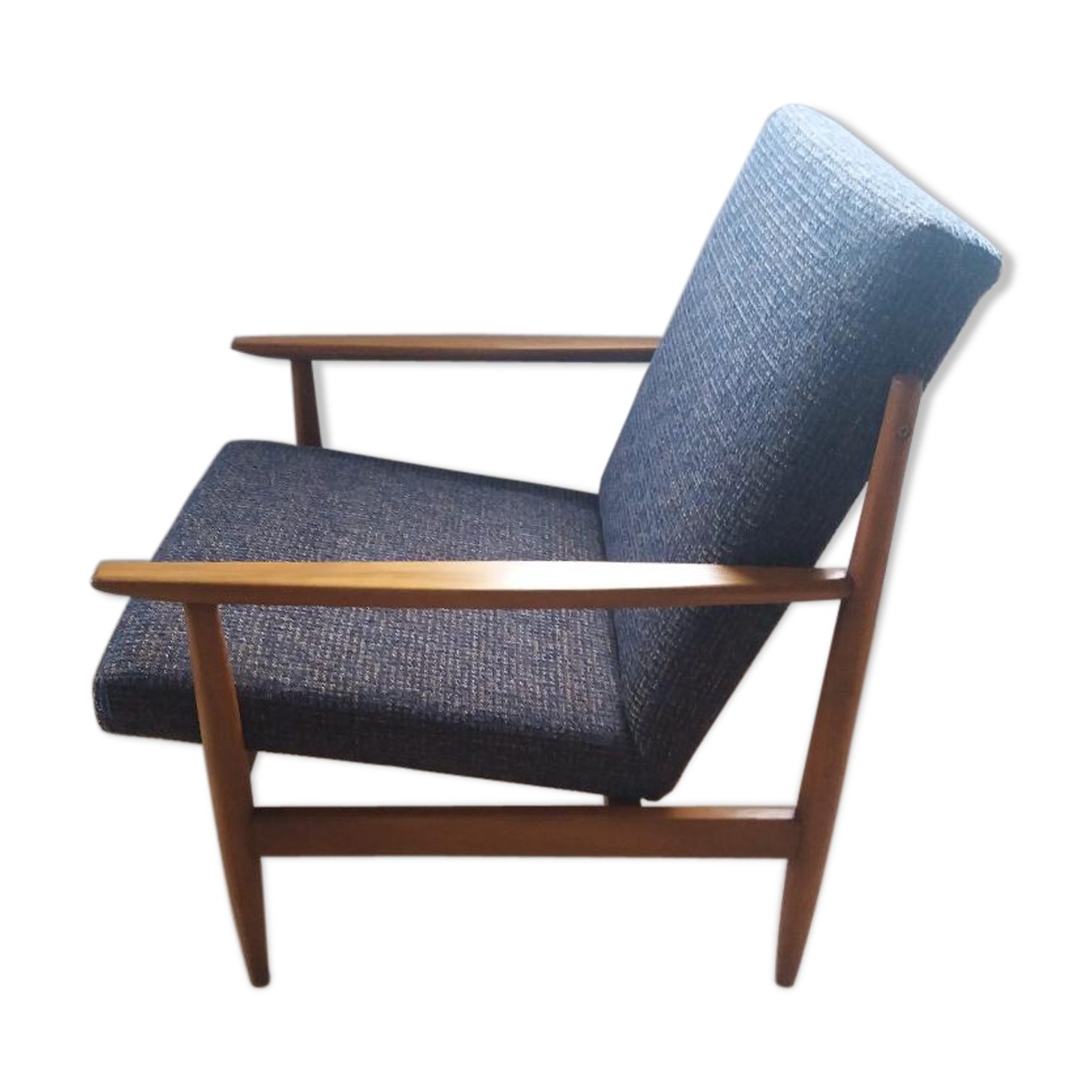 Fauteuil scandinave bleu