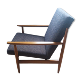 Fauteuil scandinave bleu