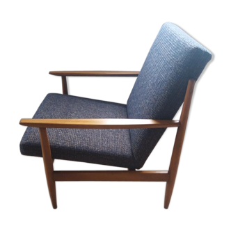 Fauteuil scandinave bleu