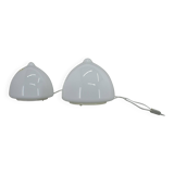 Pair of glass table lamps by Krásno nad Bečvou, 1960s