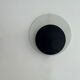 Pair of vintage "Cirkle" wall lights in black and white lacquered metal, Denmark 1970