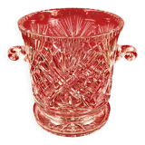 Ice Bucket, Champagne, Wine, 70s Vintage Cut Crystal 26 cm