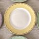 Assiettes plates l'amandinoise couleurs pastel, années 60