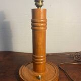 Solid wood table lamp base from the 60s