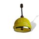 Yellow ribbed glass pull down hanging lamp 1970s