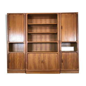 70s Dyrlund teak shelf wall unit Danish Modern Design Denmark