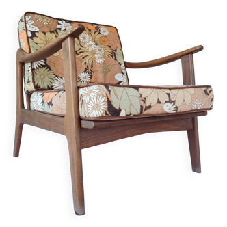 Scandinavian teak armchair from the 60s