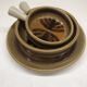 Set of three ceramic dishes from Pornic