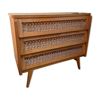 Rattan chest of drawers