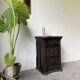 Commode XIXème pin noirci sculpté