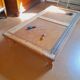 Vintage oak sliding wardrobe/closet