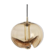 1 of 7 large smoked glass pendant by Peill & Putzler, Germany, 1970s