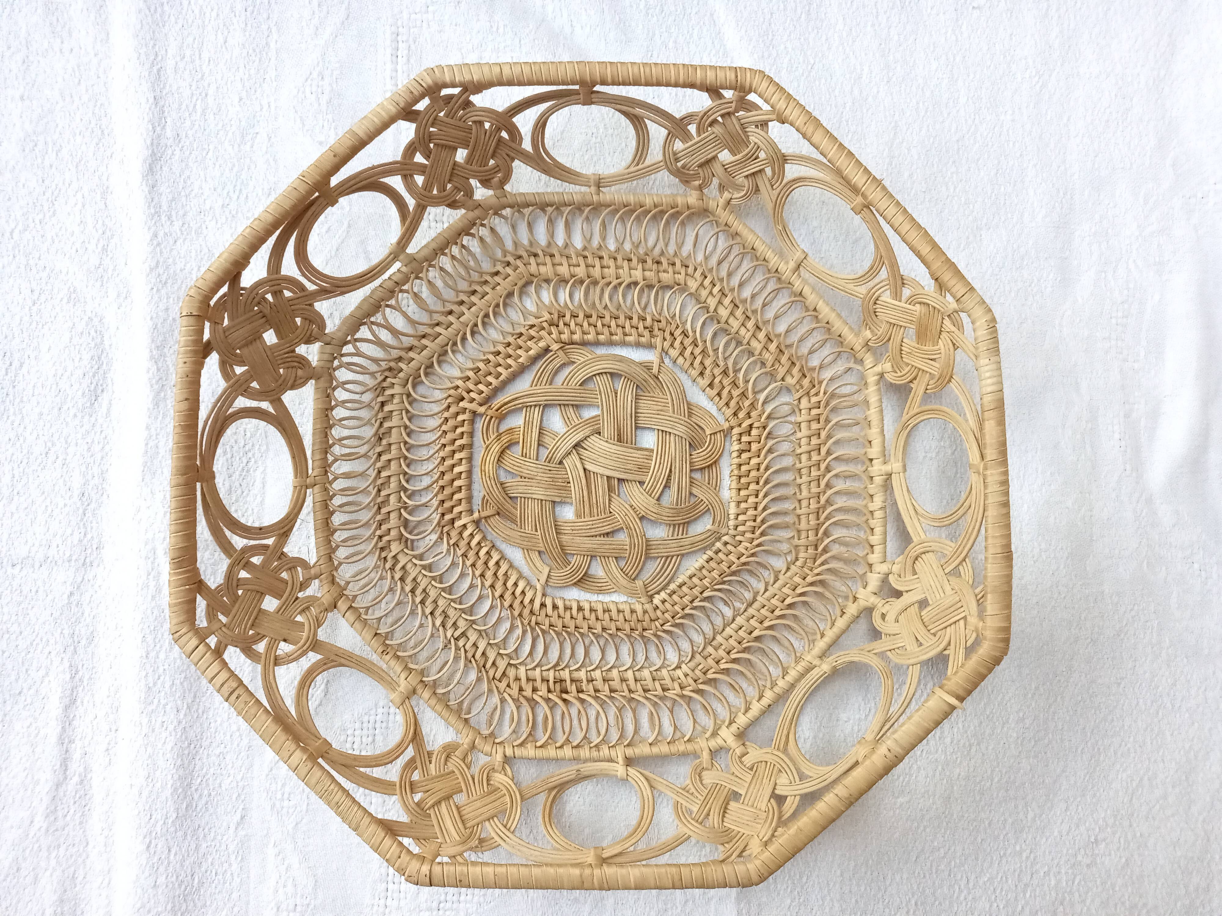 Old braided lace basket