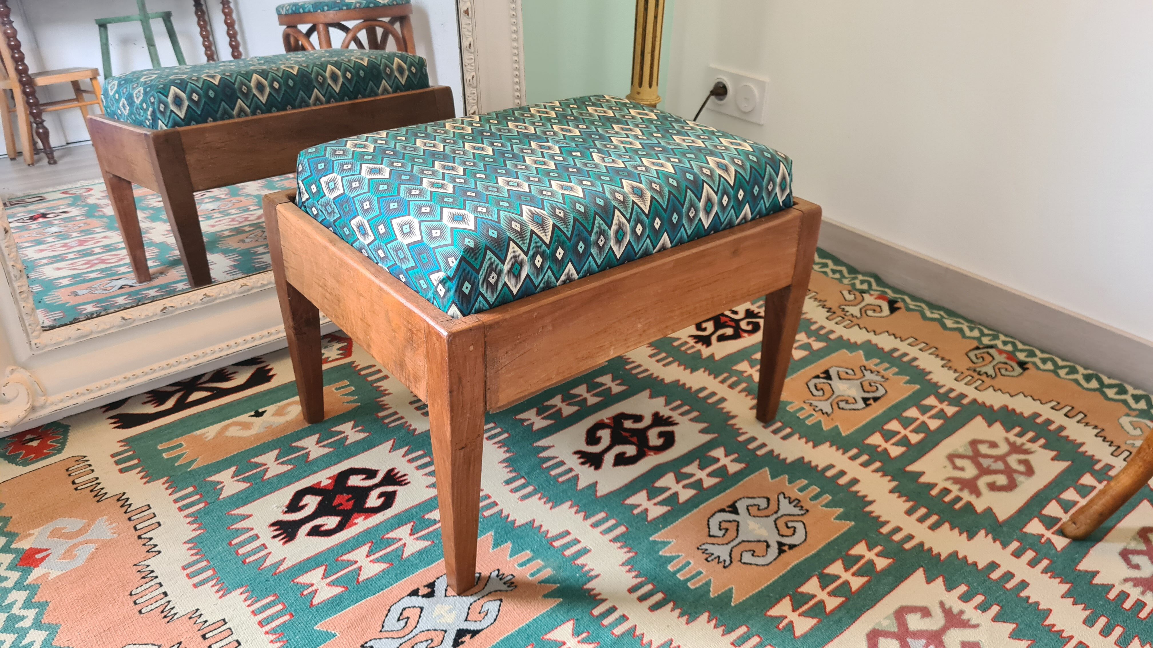 Vintage Scandinavian footrest