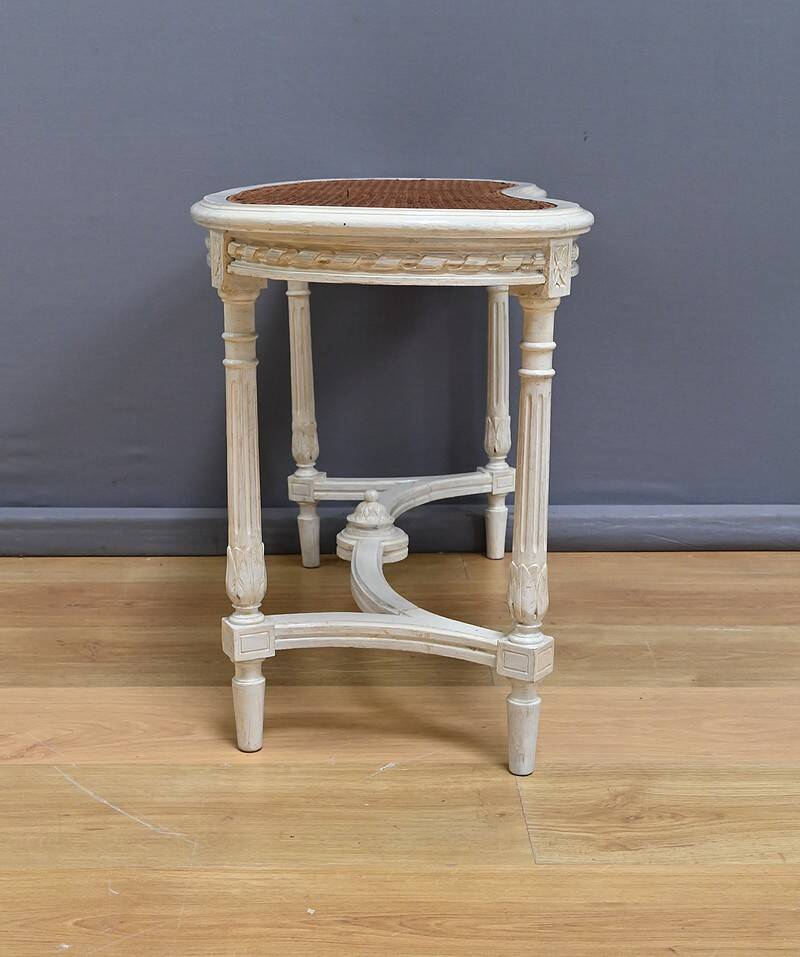 Painted wooden piano bench, Louis XVI style – Late 19th century