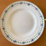 6 assiettes plates anciennes en faïence de Saint-Amand (Nord)