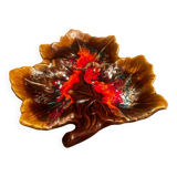 Vintage leaf-shaped earthenware centerpiece/trinket tray