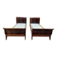 Empire style mahogany twin beds