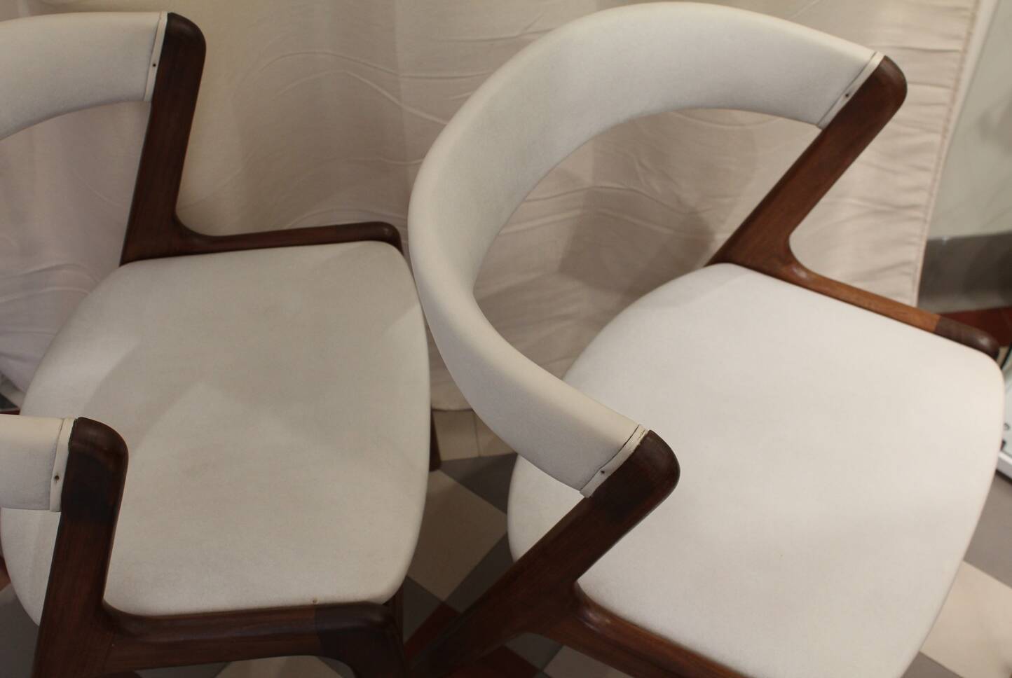 Pair of T21 Fire model chairs by Kai Kristiansen circa 1960